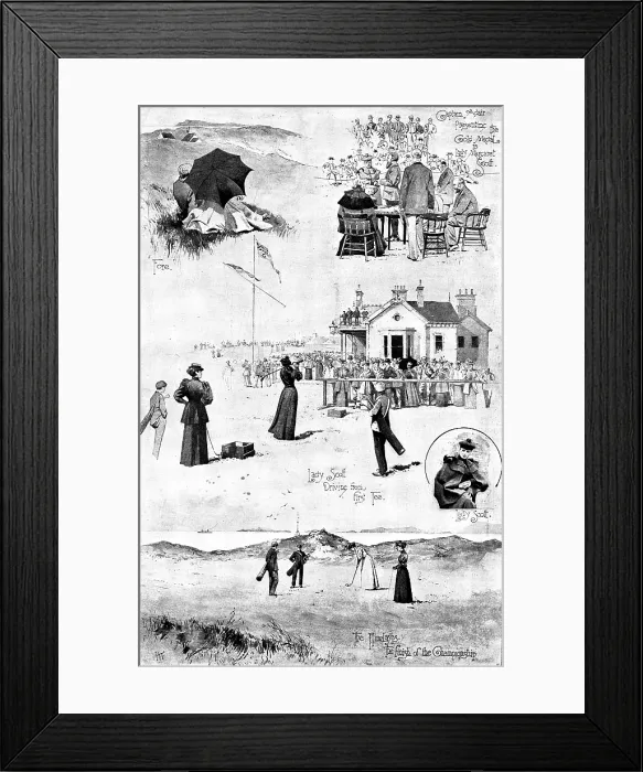 Framed Print : Ladies Golf Championship at Portrush, Ireland, 1895. Creator: George Meisenbach. Ladies Golf Championship at Portrush, Ireland, 1895. Creator: George Meisenbach Framed Print : Ladies Golf Championship at Portrush, Ireland, 1895. Creator: George Meisenbach. Ladies Golf Championship at Portrush, Ireland, 1895. Creator: George Meisenbach