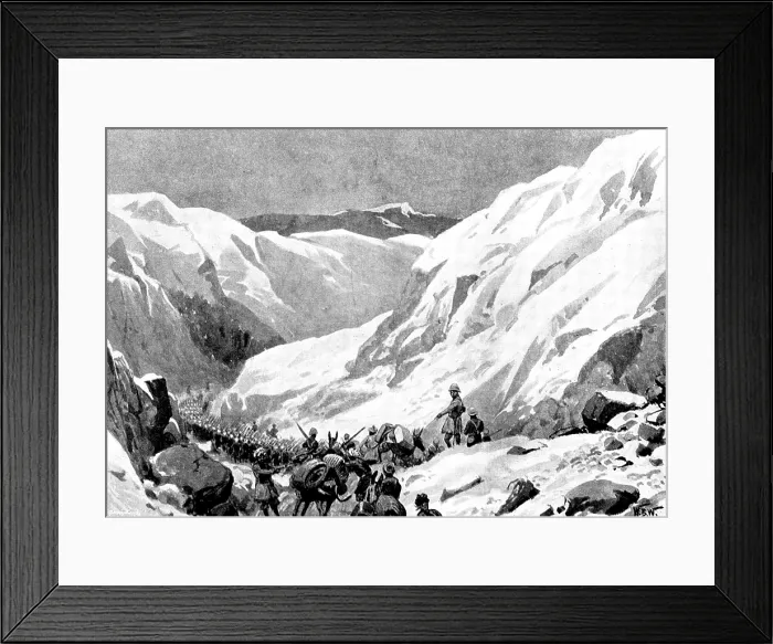 Framed Print : The Chitral Expedition: with General Gatacre and the Buffs on the march, 1895. Creator: Unknown Framed Print : The Chitral Expedition: with General Gatacre and the Buffs on the march, 1895. Creator: Unknown