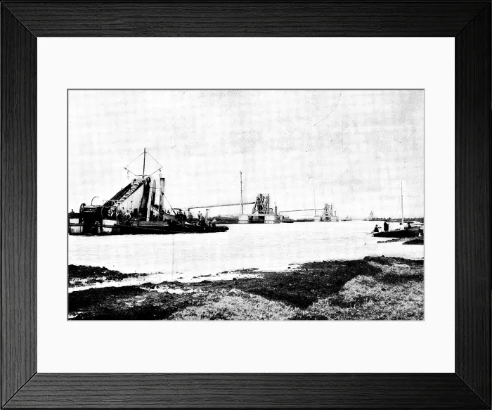 Framed Print : The Opening of the Baltic Canal: works of deepening and widening the old canal, 1891, (1895). Creator: Unknown Framed Print : The Opening of the Baltic Canal: works of deepening and widening the old canal, 1891, (1895). Creator: Unknown