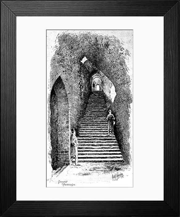 Framed Print : Secret Passage, Windsor Castle, 1895. Creator: Carl Hentschel Framed Print : Secret Passage, Windsor Castle, 1895. Creator: Carl Hentschel