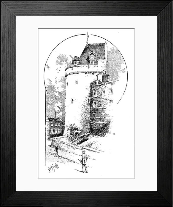 Framed Print : The Curfew Tower, Windsor Castle, 1895. Creator: Carl Hentschel Framed Print : The Curfew Tower, Windsor Castle, 1895. Creator: Carl Hentschel