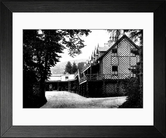 Framed Print : Mar Lodge, Braemar, destroyed by fire on June 14, 1895. Creator: George Washington Wilson Framed Print : Mar Lodge, Braemar, destroyed by fire on June 14, 1895. Creator: George Washington Wilson