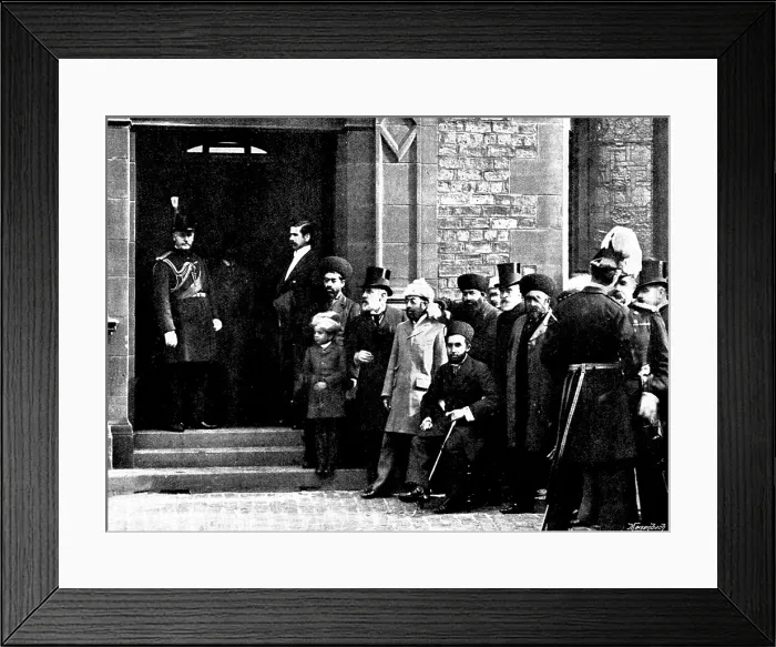 Framed Print : The Shahzada watching a Highland dance at the Fairfield ship-building yard, Glasgow, 1895. Creator: Lafayette Framed Print : The Shahzada watching a Highland dance at the Fairfield ship-building yard, Glasgow, 1895. Creator: Lafayette