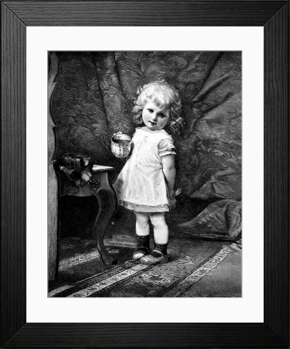 Framed Print : Something for Dollie - by W. Sprenger, 1895. Creator: Unknown Framed Print : Something for Dollie - by W. Sprenger, 1895. Creator: Unknown