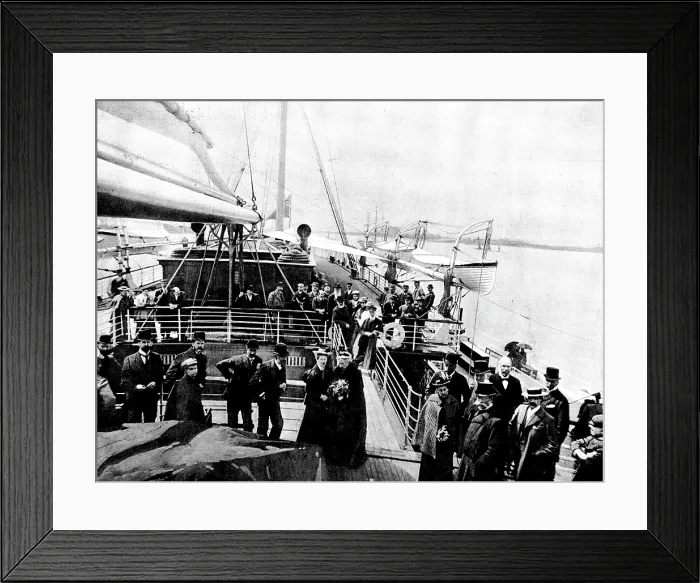 Framed Print : The Opening of the Baltic Canal: departure of Mr. Gladstone...on board the 'Tantallon Castle', 1895. Creator: London Stereoscopic & Photographic Co Framed Print : The Opening of the Baltic Canal: departure of Mr. Gladstone...on board the 'Tantallon Castle', 1895. Creator: London Stereoscopic & Photographic Co