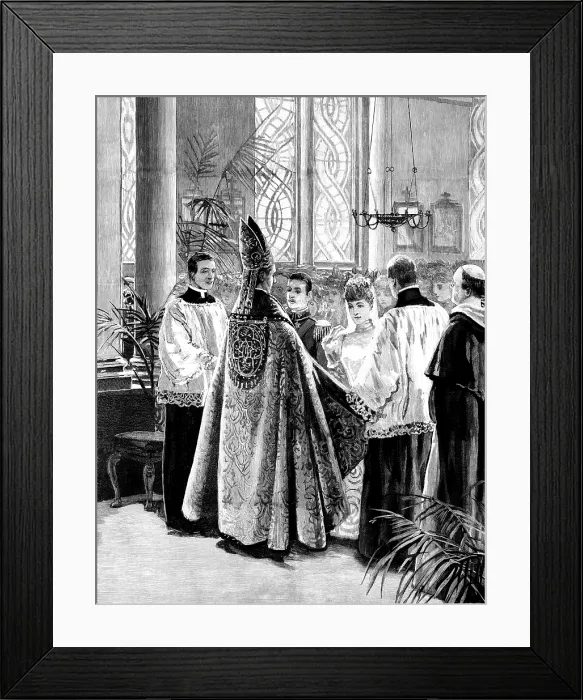Framed Print : Marriage of the Duc d'Aosta with Princesse Helene d'Orleans, in the...Chapel of St Framed Print : Marriage of the Duc d'Aosta with Princesse Helene d'Orleans, in the...Chapel of St