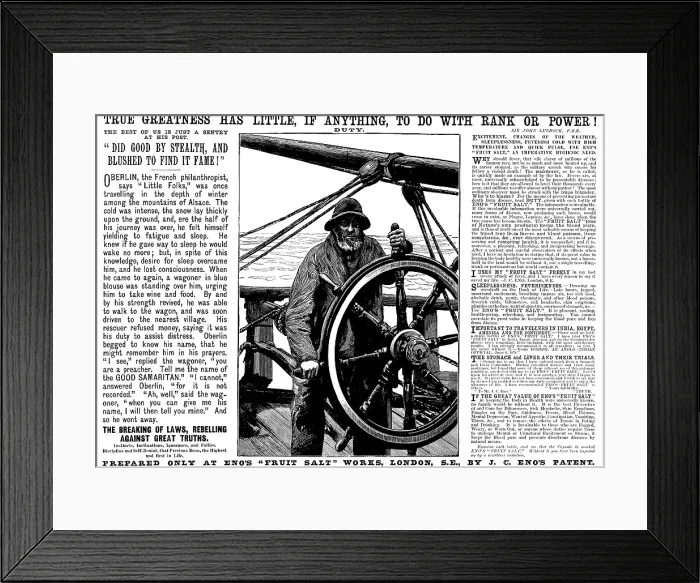 Framed Print : Advertisement for Eno's 'Fruit Salt', 1895. Creator: Unknown. Advertisement for Eno's 'Fruit Salt', 1895. Creator: Unknown Framed Print : Advertisement for Eno's 'Fruit Salt', 1895. Creator: Unknown. Advertisement for Eno's 'Fruit Salt', 1895. Creator: Unknown