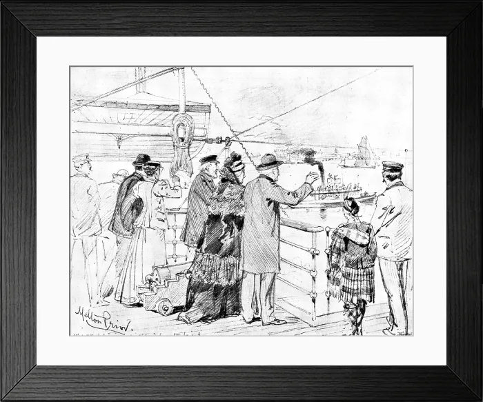 Framed Print : The Opening of the Baltic Canal: Mr. and Mrs. Gladstone, on board the 'Tantallon Castle'... 1895. Creator: Unknown Framed Print : The Opening of the Baltic Canal: Mr. and Mrs. Gladstone, on board the 'Tantallon Castle'... 1895. Creator: Unknown