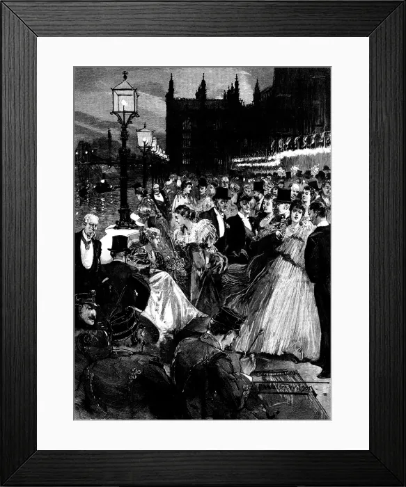 Framed Print : The Reception given by the Speaker's Wife, Mrs. Gully, at the House of Commons... 1895. Creator: R. Taylor & Co.. The Reception given by the Speaker's Wife, Mrs Framed Print : The Reception given by the Speaker's Wife, Mrs. Gully, at the House of Commons... 1895. Creator: R. Taylor & Co.. The Reception given by the Speaker's Wife, Mrs