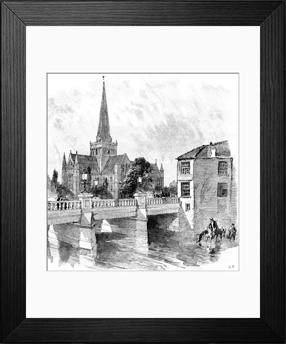 Framed Print : The Royal Agricultural Society at Darlington: the new bridge, Darlington, 1895. Creator: R. Taylor Framed Print : The Royal Agricultural Society at Darlington: the new bridge, Darlington, 1895. Creator: R. Taylor