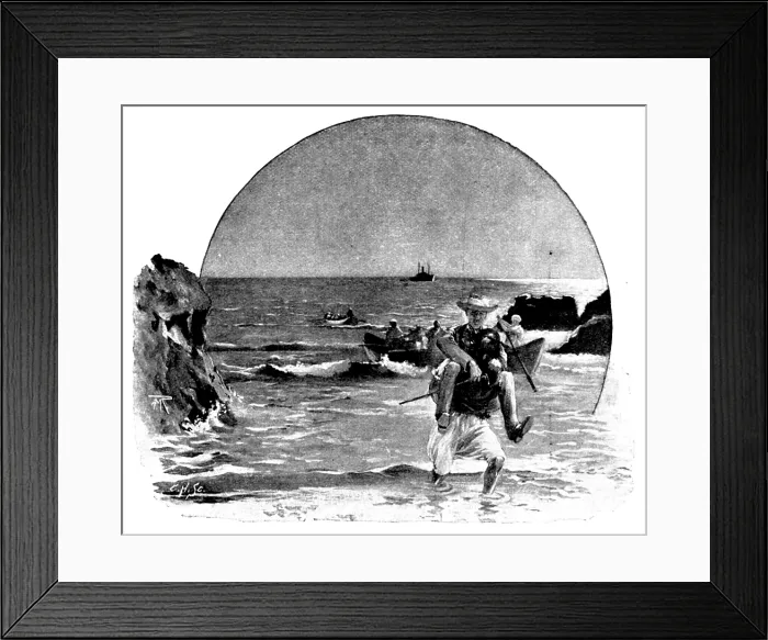 Framed Print : A Visit to Tafilet: landing in Saffi, 1895. Creator: Carl Hentschel Framed Print : A Visit to Tafilet: landing in Saffi, 1895. Creator: Carl Hentschel