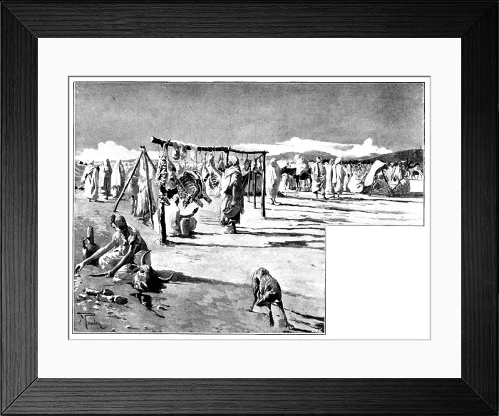 Framed Print : A Visit to Tafilet: a corner of a sok, early in the morning, 1895. Creator: L. A. S Framed Print : A Visit to Tafilet: a corner of a sok, early in the morning, 1895. Creator: L. A. S