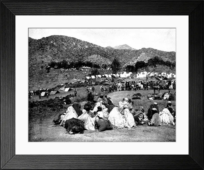 Framed Print : The Chitral Campaign: prisoners at Dir, 1895. Creator: Unknown Framed Print : The Chitral Campaign: prisoners at Dir, 1895. Creator: Unknown