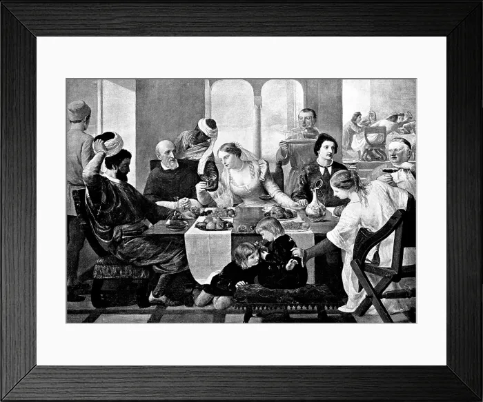 Framed Print : The Return of Torello - James Clarke Hook, R.A. 1895. Creator: Andre & Sleigh Framed Print : The Return of Torello - James Clarke Hook, R.A. 1895. Creator: Andre & Sleigh