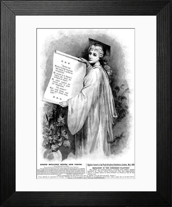 Framed Print : Advertisement for Hovis Bread, 1895. Creator: Unknown Framed Print : Advertisement for Hovis Bread, 1895. Creator: Unknown