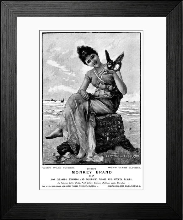 Framed Print : Advertisement for Brooke's Soap, 1895. Creator: Unknown. Advertisement for Brooke's Soap, 1895. Creator: Unknown Framed Print : Advertisement for Brooke's Soap, 1895. Creator: Unknown. Advertisement for Brooke's Soap, 1895. Creator: Unknown