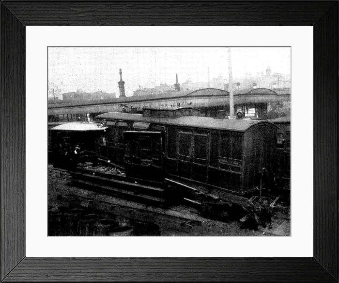 Framed Print : Railway Disaster near London: the accident at St. John's Station, South-Eastern Railway, 1898. Creator: Thankfull Sturdee. Railway Disaster near London: the accident at St Framed Print : Railway Disaster near London: the accident at St. John's Station, South-Eastern Railway, 1898. Creator: Thankfull Sturdee. Railway Disaster near London: the accident at St