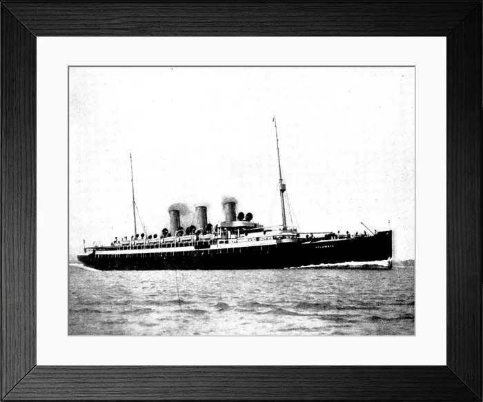 Framed Print : The Spanish-American War: Spanish war-ships - Columbia, Hamburg-American liner, 1898. Creator: Symonds & Co Framed Print : The Spanish-American War: Spanish war-ships - Columbia, Hamburg-American liner, 1898. Creator: Symonds & Co