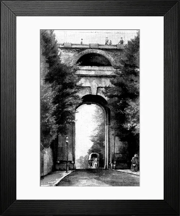Framed Print : Highgate Archway, to be demolished, 1898. Creator: Unknown Framed Print : Highgate Archway, to be demolished, 1898. Creator: Unknown