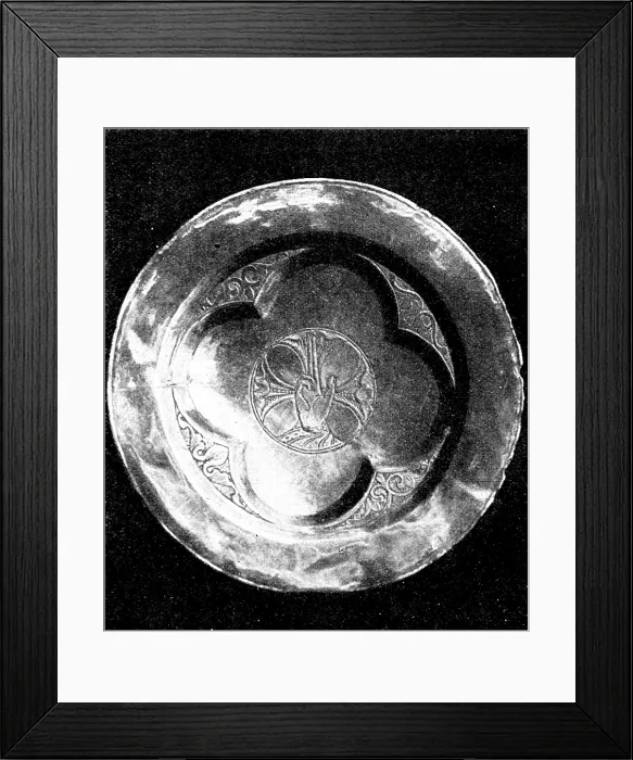Framed Print : Silver paten found in the tomb of Walter de Cantelupe, Bishop of Worcester, 1236, (1898). Creator: Unknown Framed Print : Silver paten found in the tomb of Walter de Cantelupe, Bishop of Worcester, 1236, (1898). Creator: Unknown