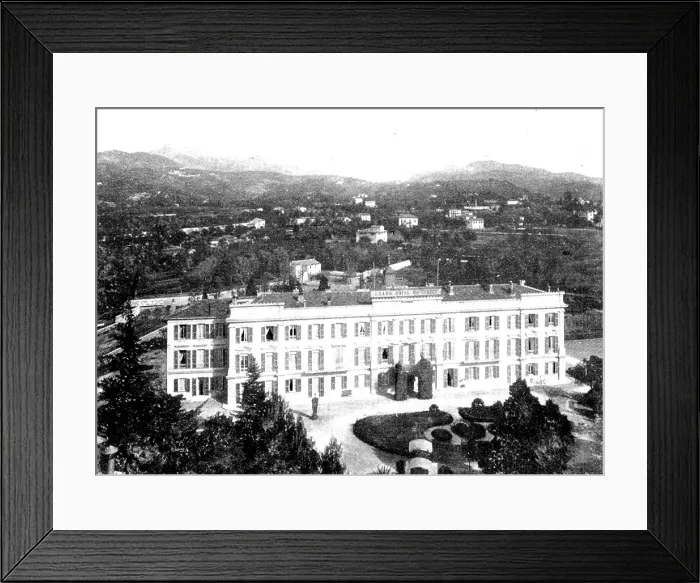 Framed Print : The Queen's Visit to the Riviera: view from the Excelsior Regina Hotel...at Cimiez, 1898 Framed Print : The Queen's Visit to the Riviera: view from the Excelsior Regina Hotel...at Cimiez, 1898
