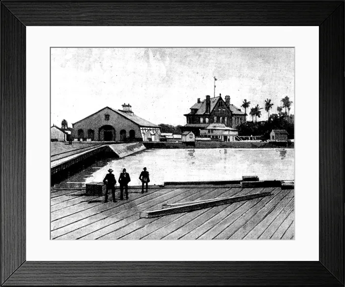 Framed Print : The Spanish-American War: views of Key West...Naval Department and Government Storage... 1898. Creator: Unknown Framed Print : The Spanish-American War: views of Key West...Naval Department and Government Storage... 1898. Creator: Unknown