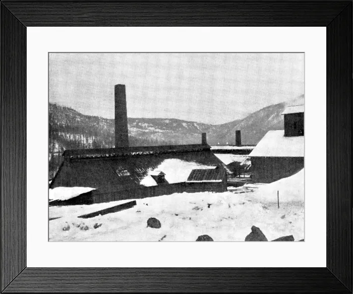 Framed Print : Gold in British Columbia: Smelter at Trail, 1898. Creator: Unknown Framed Print : Gold in British Columbia: Smelter at Trail, 1898. Creator: Unknown