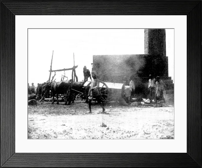 Framed Print : Scenes in Plague-Stricken Bombay: unloading van from plague hospital, Mahalakshmi... 1898. Creator: Gysi Framed Print : Scenes in Plague-Stricken Bombay: unloading van from plague hospital, Mahalakshmi... 1898. Creator: Gysi