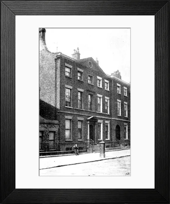Framed Print : The house in which Mr. Gladstone was born, at Liverpool, 1898. Creator: Unknown Framed Print : The house in which Mr. Gladstone was born, at Liverpool, 1898. Creator: Unknown