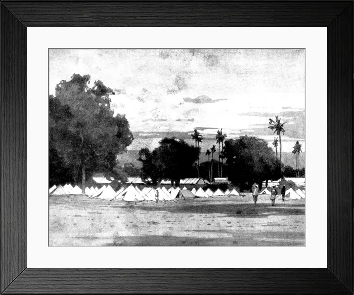 Framed Print : Reinforcements for Uganda: arrival of an Indian Contingent at Mombasa - 27th Bombay Infantry, 1898. Creator: George Montbard Framed Print : Reinforcements for Uganda: arrival of an Indian Contingent at Mombasa - 27th Bombay Infantry, 1898. Creator: George Montbard