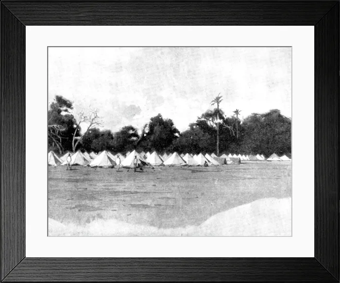 Framed Print : Reinforcements for Uganda: arrival of an Indian Contingent at Mombasa - another view of the... 1898 Creator: George Montbard Framed Print : Reinforcements for Uganda: arrival of an Indian Contingent at Mombasa - another view of the... 1898 Creator: George Montbard
