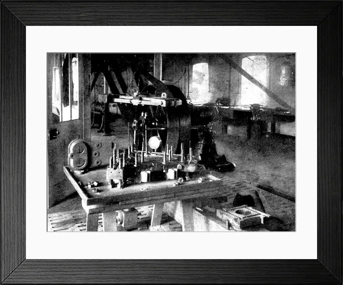 Framed Print : Mr. Crowden's original experimental apparatus, showing jig arranged for bolting, 1898. Creator: Unknown. Mr Framed Print : Mr. Crowden's original experimental apparatus, showing jig arranged for bolting, 1898. Creator: Unknown. Mr