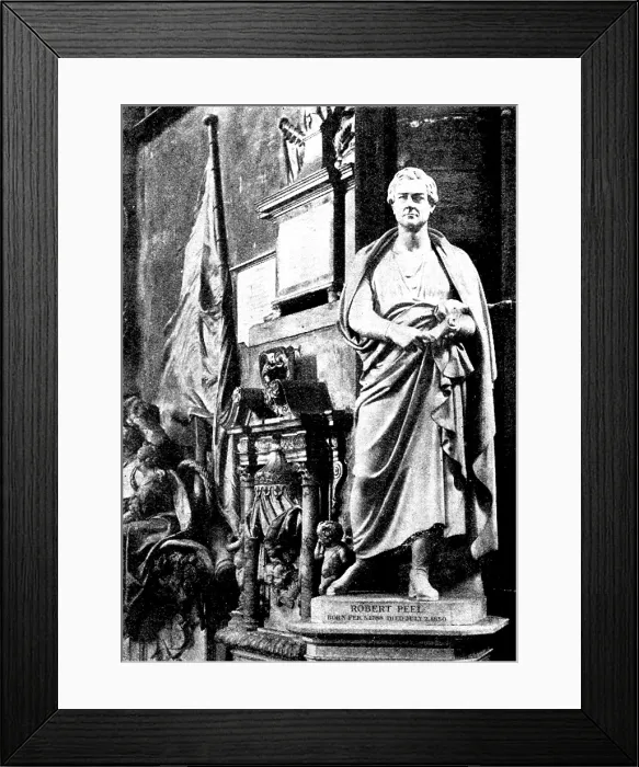 Framed Print : The tombs of statesmen in Westminster Abbey: Sir Robert Peel, 1898. Creator: Unknown Framed Print : The tombs of statesmen in Westminster Abbey: Sir Robert Peel, 1898. Creator: Unknown