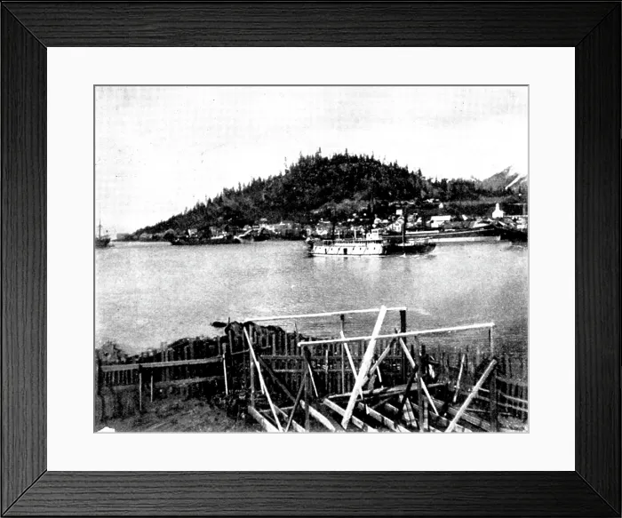 Framed Print : On the Way to Klondike: views of Wrangel, Alaska, and the Stikine-Teslin and Chilcoot Routes, 1898. Creator: Unknown Framed Print : On the Way to Klondike: views of Wrangel, Alaska, and the Stikine-Teslin and Chilcoot Routes, 1898. Creator: Unknown