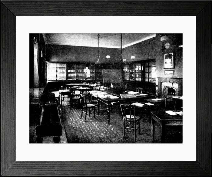 Framed Print : The Royal Visit to Portsmouth: the Library, Royal Naval College, 1898. Creator: Unknown Framed Print : The Royal Visit to Portsmouth: the Library, Royal Naval College, 1898. Creator: Unknown