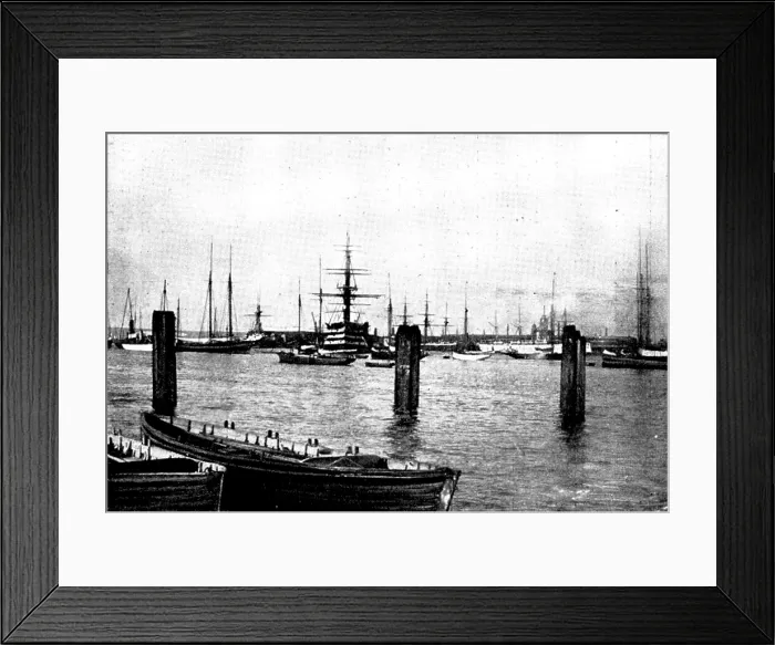 Framed Print : The Royal Visit to Portsmouth: the Harbour, 1898. Creator: Unknown Framed Print : The Royal Visit to Portsmouth: the Harbour, 1898. Creator: Unknown
