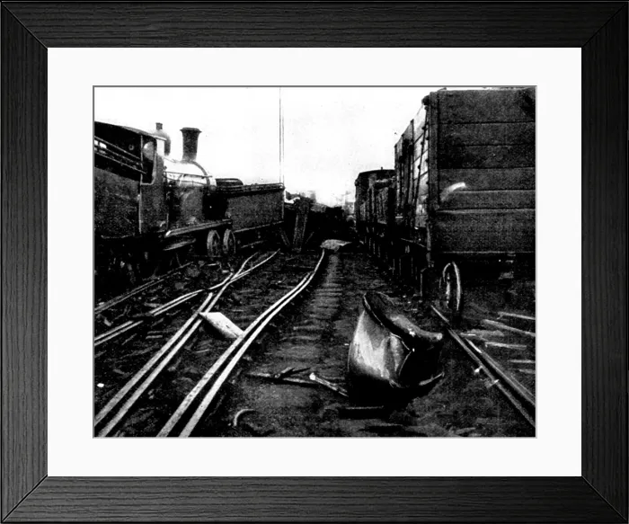 Framed Print : The accident to a Scotch Express, 1898. Creator: William Crooke Framed Print : The accident to a Scotch Express, 1898. Creator: William Crooke