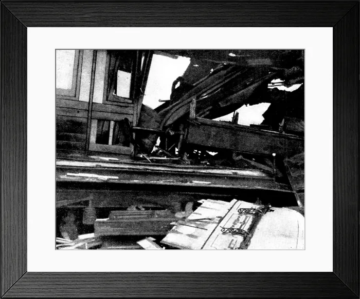 Framed Print : The accident to a Scotch Express, 1898. Creator: William Crooke Framed Print : The accident to a Scotch Express, 1898. Creator: William Crooke