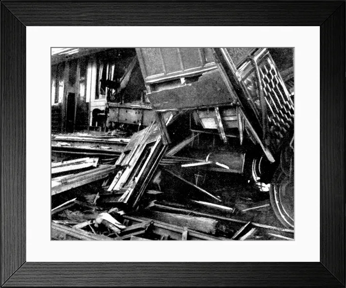 Framed Print : The accident to a Scotch Express, 1898. Creator: William Crooke Framed Print : The accident to a Scotch Express, 1898. Creator: William Crooke