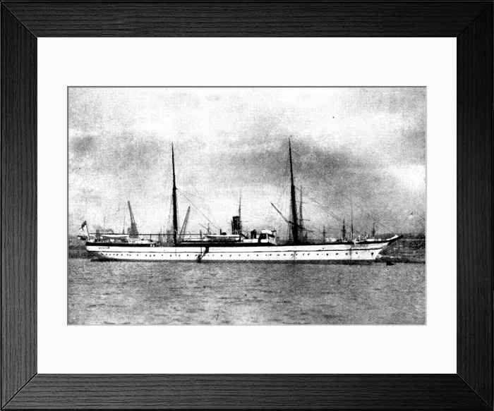 Framed Print : The Chinese Crisis: H.M.S. Humber, screw store-ship, British Squadron... 1898. Creator: Symonds Framed Print : The Chinese Crisis: H.M.S. Humber, screw store-ship, British Squadron... 1898. Creator: Symonds