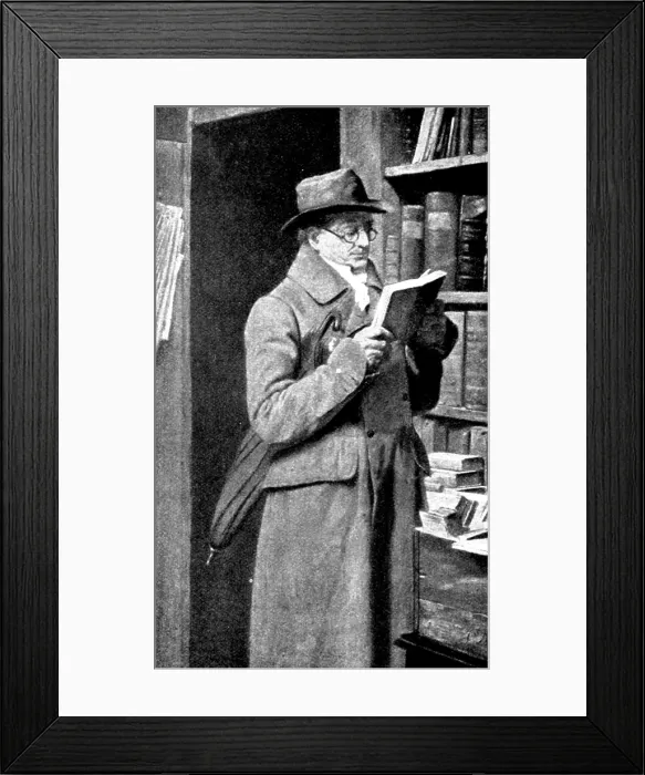 Framed Print : An Old Volume, by H. Stacy Marks, R.A.1898. Creator: Unknown Framed Print : An Old Volume, by H. Stacy Marks, R.A.1898. Creator: Unknown