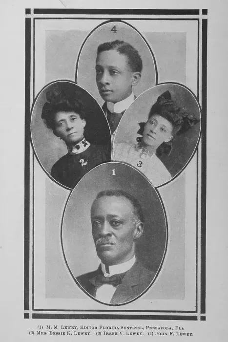 Framed Print : (1) M. M. Lewey, Editor Florida Sentinel, Pensacola, Fla. (2) Mrs. Bessie K. Lewey. (3)... 1907. Creator: Unknown Framed Print : (1) M. M. Lewey, Editor Florida Sentinel, Pensacola, Fla. (2) Mrs. Bessie K. Lewey. (3)... 1907. Creator: Unknown