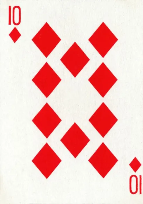 Framed Print : 10 of Diamonds from a deck of Goodall & Son Ltd. playing cards, c1940 Framed Print : 10 of Diamonds from a deck of Goodall & Son Ltd. playing cards, c1940