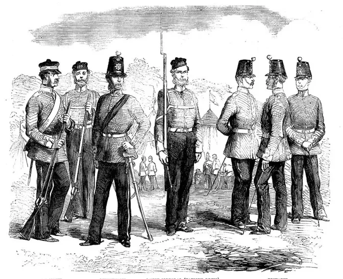 Framed Print : The 100th (Prince of Wales Royal Canadian) Regiment of the Line, 1858. Creator: Unknown Framed Print : The 100th (Prince of Wales Royal Canadian) Regiment of the Line, 1858. Creator: Unknown