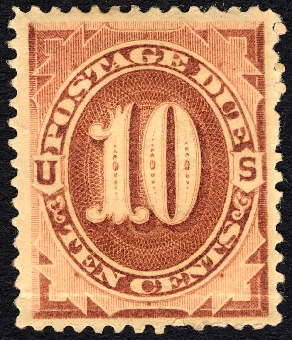 Framed Print : 10c Postage Due single, 1879. Creator: Unknown Framed Print : 10c Postage Due single, 1879. Creator: Unknown