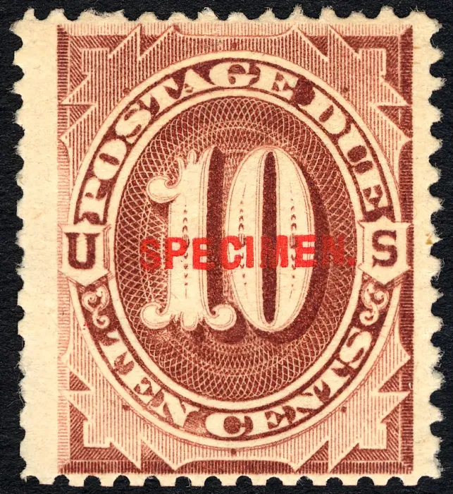 Framed Print : 10c Postage Due specimen overprint single, 1884. Creator: Unknown Framed Print : 10c Postage Due specimen overprint single, 1884. Creator: Unknown