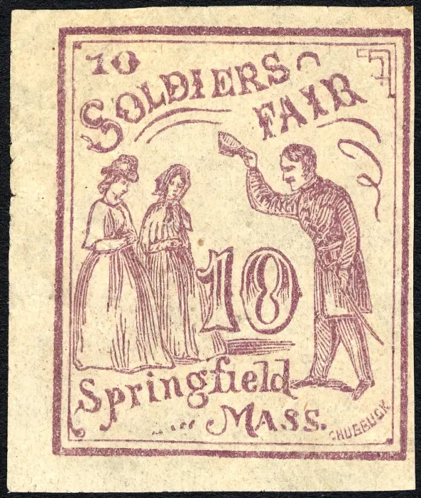 Framed Print : 10c Springfield Soldiers Fair single, 1864. Creator: Unknown Framed Print : 10c Springfield Soldiers Fair single, 1864. Creator: Unknown