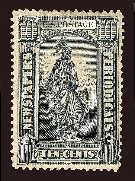 10c Statue of Freedom Newspapers and Periodicals imprint single, 1875. Creator: Unknown