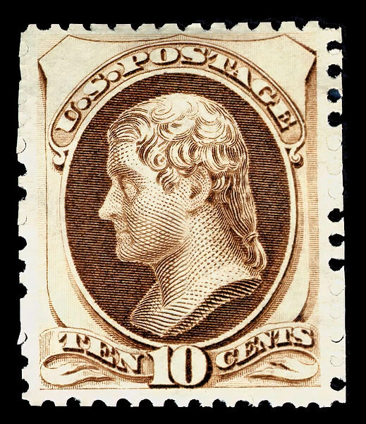 10c Thomas Jefferson special printing single, 1875. Creator