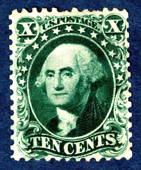 Framed Print : 10c Washington reprint single, 1875. Creator: Continental Bank Note Company Framed Print : 10c Washington reprint single, 1875. Creator: Continental Bank Note Company